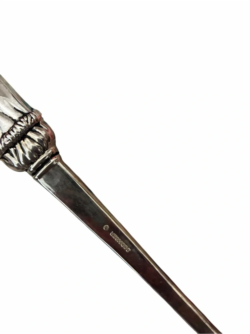 Godinger Silver Plated Santa Claus Figural Salad Serving Spoon and Fork Set